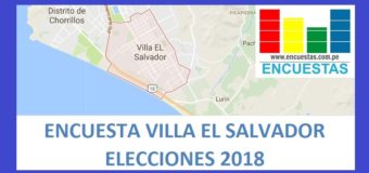 Elecciones 2018 │Encuesta Alcaldía de Villa El Salvador – Agosto 2017