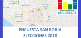 Resumen: Encuesta Alcaldía de San Borja – 24.11.2017 – 08.01.2018