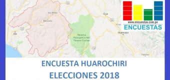 Encuesta Alcaldía de Huarochiri – Setiembre 2018