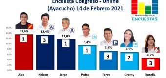 Encuesta Congreso, Online (Ayacucho) – 14 Febrero 2021